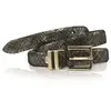 Ceinture en Cuir & Croute de Cuir noire T.90/105