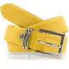 Ceinture en Cuir & Croute de Cuir moutarde T.100/115