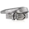 Ceinture en Cuir doublure Synderme grise T.90/105