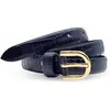 Ceinture en Cuir & Croute de Cuir bleue T.95/110