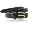 Ceinture en Cuir & Croute de Cuir noire T.95/110