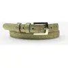 Ceinture femme en Cuir métallique pailleté dorée T.95/110