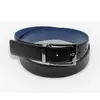 Glove Story - Ceinture en cuir Virgile noire-bleue T.110