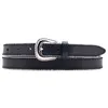 Ceinture en Cuir pleine fleur bleue T.95/110