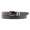 Ceinture en Cuir & Croute de Cuir bleue T.90/105