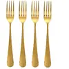 - Lot de 4 Fourchettes en Inox "Gold" 20cm Or