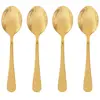 - Lot de 4 Cuillères à Café en Inox "Gold" 13cm Or