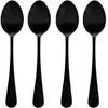 Lot de 4 Cuillères à Soupe en Inox Shadow 20cm Noir