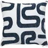 Coussin jacquard Safina Bleu égéen 40x40cm - Atmosphera createur d'interieur