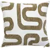 ATMOSPHERA Coussin décoratif jacquard chenille Vert kaki 40 x 40 cm