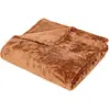 Plaid - ATMOSPHERA - Roy - Terracotta - 180x230cm - Flanelle Naturelle