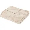 Plaid flanelle Roy beige 180x230cm Atmosphera créateur d'intérieur