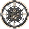 Horloge mécanique bois D80cm - Atmosphera createur d'interieur - Noir