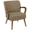 Fauteuil Chiara beige et noir - Atmosphera createur d'interieur - Noir