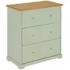 Atmosphera Créateur D'intérieur - Commode Mohéa vert céladon 3 tiroirs