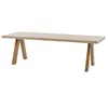 Hesperide Table de jardin rectangulaire venizia effet travertin 8 places en acacia VENIZIA