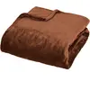 Plaid - ATMOSPHERA - Cuddly - Marron - 130x180cm - Flanelle synthétique