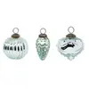 Créateur d'intérieur - Lot de 3 Boules de Noël "Formes" 8cm Vert