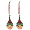ATMOSPHERA Lot de 2 Sujets de Noël "Tête de Lutin" 11cm Multicolore