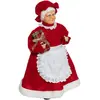 Feeric Light & Christmas Mère Noël en habit traditionnel Rouge et Blanc H 48 cm