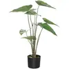 Atmosphera - Zebrina artificiel - pot en ciment - H75 cm