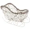 ATMOSPHERA Traineau Déco en Rotin "Neige" 25cm Blanc