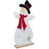 ATMOSPHERA Bonhomme de Neige Feutrine "LED" 37cm Blanc