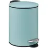 Five - Poubelle de salle de bain en métal Bleu artic Soft Close 3 L