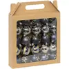 Feeric lights & Christmas Créateur d'intérieur - Lot de 25 Boules de Noël Maison des Couleurs 6cm Bleu & Or