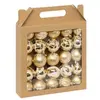 Feeric lights & Christmas Déco de sapin Lot de 25 Boules de Noël D 6 cm - Doré et Blanc