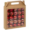 FÉÉRIC LIGHTS AND CHRISTMAS Boules de Noël Colorama de Noël lot de 25 en plastique recyclé rouge blanc
