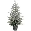b-home-interieur.be Sapin en pot 100 cm artificiel enneigé Frosty - Blanc