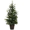 Fééric Lights and Christmas Sapin de Noël artificiel Vert 2 tons dans un pot cuivré H 100 cm