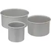 FIVE Simply Smart - Lot de 3 Moules à Gâteau Bord Haut 20cm Argent
