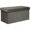 Atmosphera Créateur D'intérieur - Pouf pliant double Lilou Gris - Atmosphera