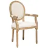 Atmosphera Créateur D'intérieur - Chaise Cleon en hévéa 55x55cm beige