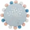 Atmosphera Créateur D'intérieur - Coussin Hiver en coton D35cm bleu