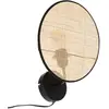 ATMOSPHERA Applique Murale Rotin Et Métal "Olme" - Beige Et Noir - D 27 Cm