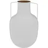 Vase en métal H30,5cm blanc - Blanc - Atmosphera createur d'interieur