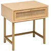 Tables De Chevet Rayo En Métal Bouleau 1 Tiroir H50cm - Atmosphera