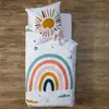 ATMOSPHERA Parure de lit arc en ciel pour enfant coton blanc 140x200 cm