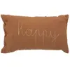 Atmosphera - Coussin rectangulaire Lili en Gaze de Coton 50x30cm Marron