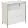 ATMOSPHERA CREATEUR D'INTERIEUR Commode en bois kima - blancbeige - l 85 x p 40 x h 80 cm MU195877