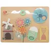 ATMOSPHERA Jeu en bois Planche d'activités - Naturel clair