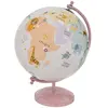 Globe Terrestre Enfant - ATMOSPHERA - Animaux - Métal - 28cm - Rose