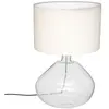 Lampe à poser - ATMOSPHERA - Melly - Métal et Verre - Blanc - H 56 cm