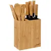 5five FIVE Simply Smart - Bloc Couteaux & Ustensiles Blackbamboo 35cm Naturel