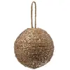 ATMOSPHERA Boule de Noël Corde "Paillette" 8cm Marron