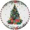 Atmosphera - Assiette de présentation marché de noël d33cm motif sapin de noël