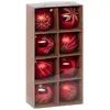 FÉÉRIC LIGHTS AND CHRISTMAS Déco de sapin Lot de 8 Boules de Noël D 8 cm - Rouge et Doré